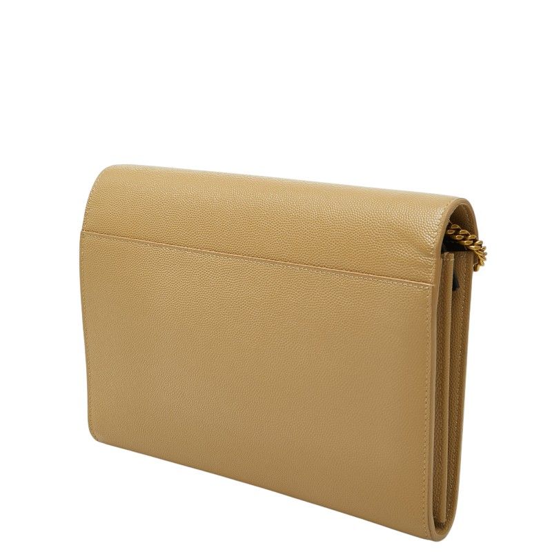 Saint Laurent Cassandra Envelope Crossbody Chain Shoulder Bag Wallet Beige — view 2