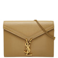 Saint Laurent Cassandra Envelope Crossbody Chain Shoulder Bag Wallet Beige