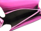 Gucci Wallet Guccissima Metal Ribbon Zip Around Purple Leather — view 5