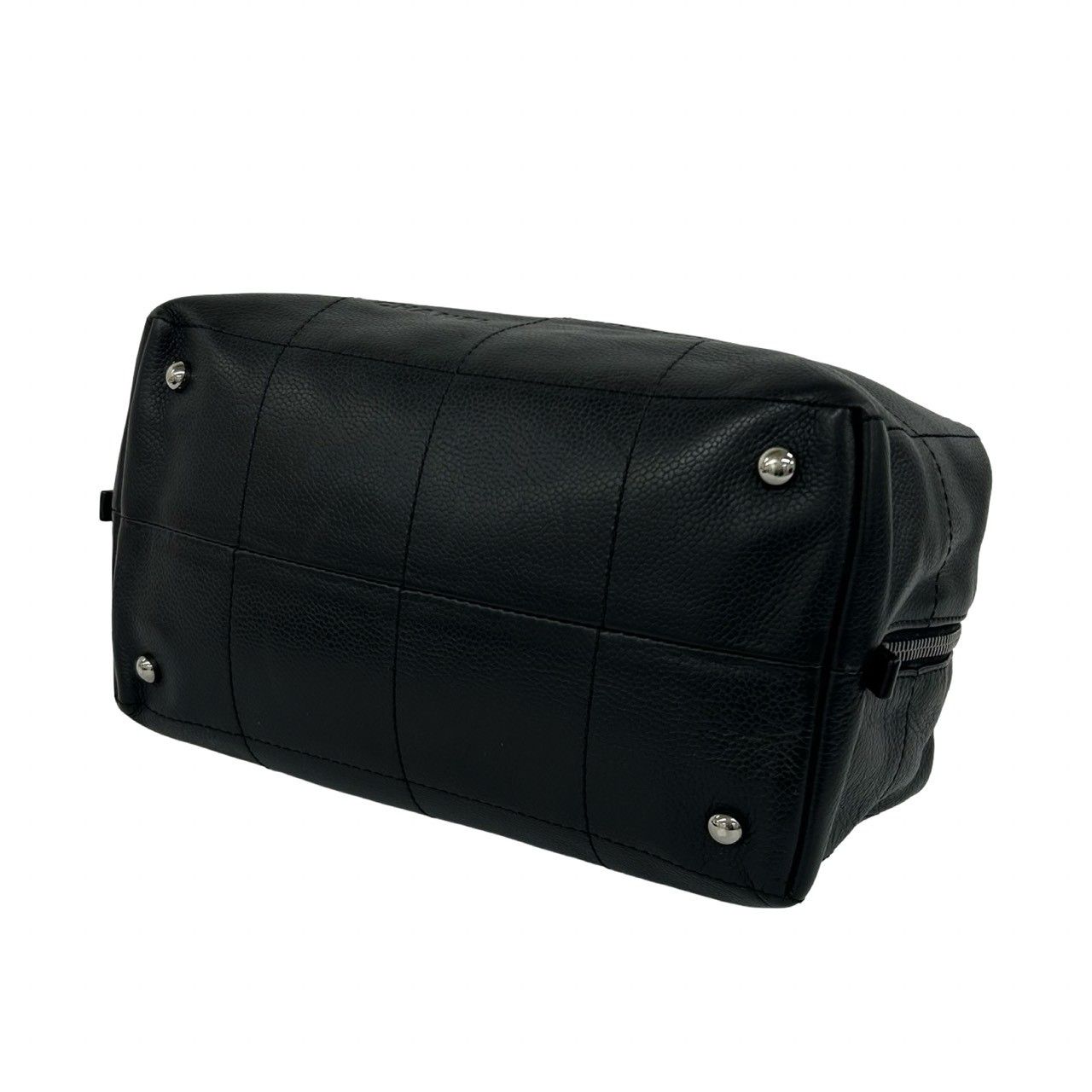 Chanel Card and Choco Bar Caviar Leather Handbag Black — view 8