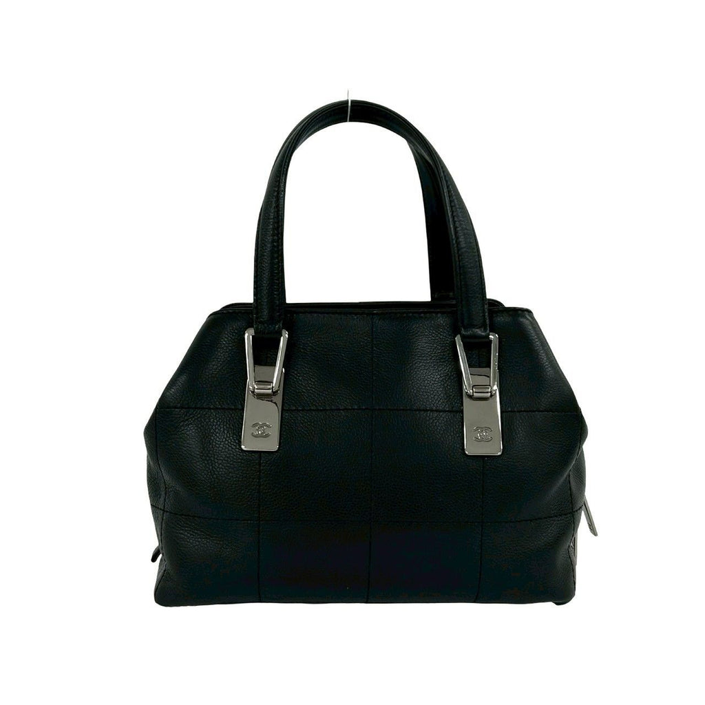 Chanel Card and Choco Bar Caviar Leather Handbag Black — view 3