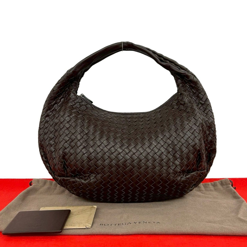 Bottega Veneta Hobo Intrecciato Leather Handbag Mini Tote Brown