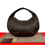 Bottega Veneta Hobo Intrecciato Leather Handbag Mini Tote Brown