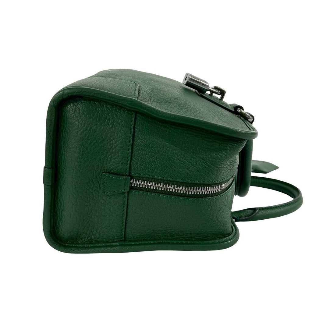Loewe Amazona 28 Anagram Logo Leather Mini Boston Bag Green — view 6