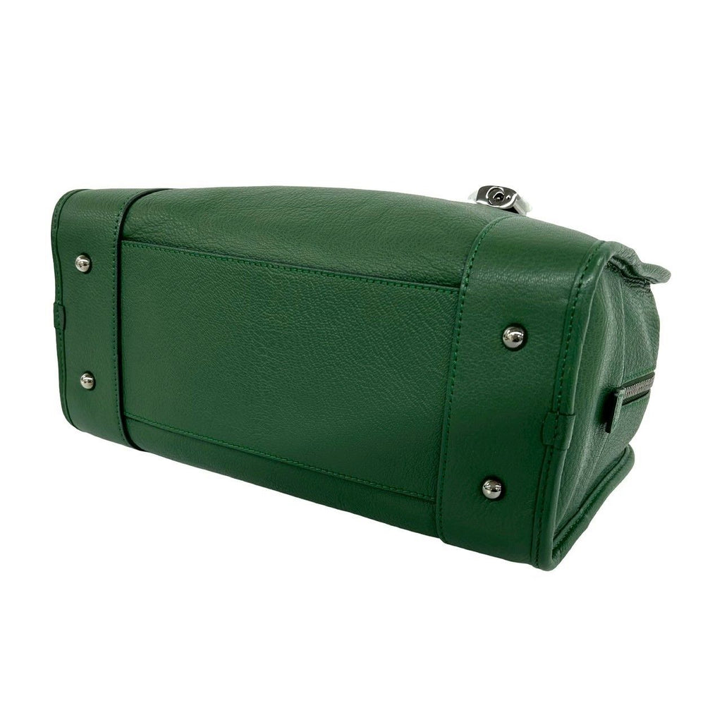 Loewe Amazona 28 Anagram Logo Leather Mini Boston Bag Green — view 8