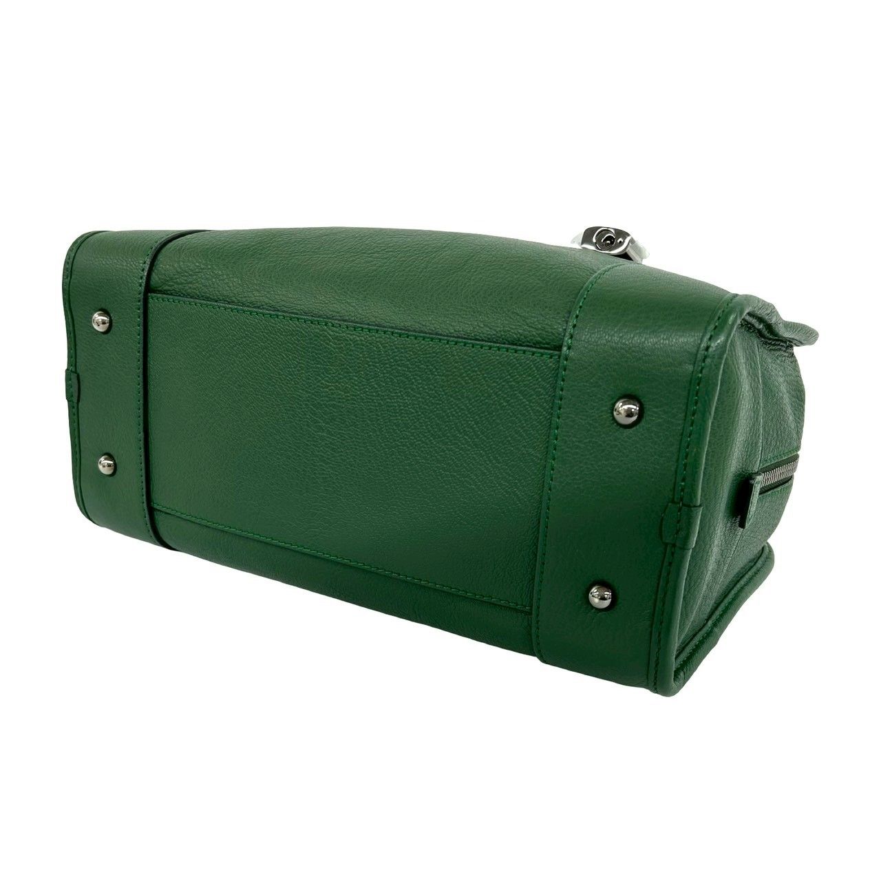 Loewe Amazona 28 Anagram Logo Leather Mini Boston Bag Green — view 8
