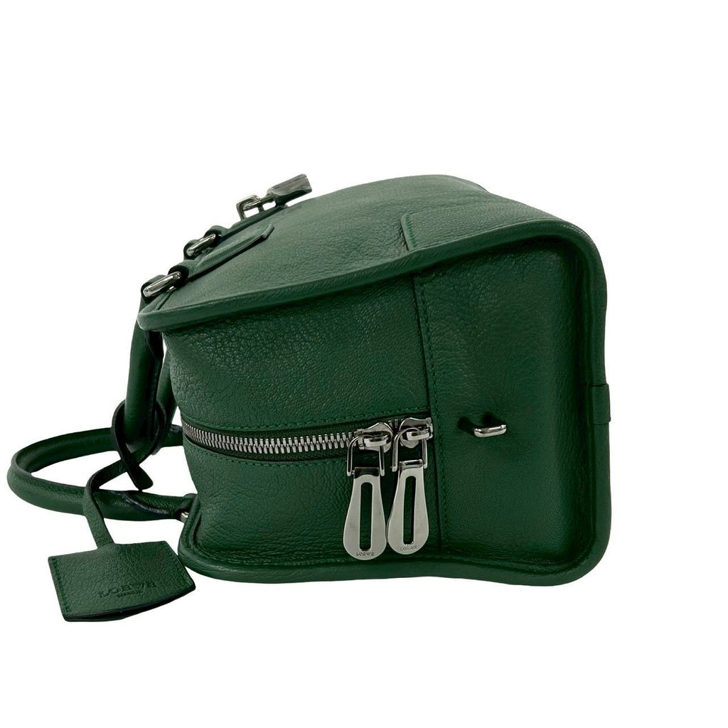Loewe Amazona 28 Anagram Logo Leather Mini Boston Bag Green — view 5