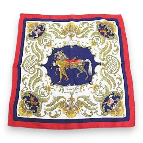 Hermes Vintage Scarf Carre 45 Cheval Turc Turkish Horse Silk