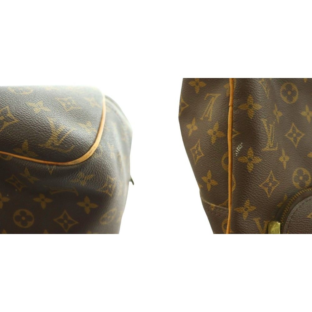 Louis Vuitton Monogram Evasion Boston Bag Tote Hand Canvas Leather Brown Beige — view 9