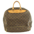 Louis Vuitton Monogram Evasion Boston Bag Tote Hand Canvas Leather Brown Beige