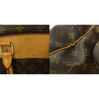 Louis Vuitton Monogram Evasion Boston Bag Tote Hand Canvas Leather Brown Beige — view 8