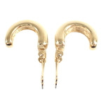 Dior Half Hoop Earrings Rhinestone Gold — view 5