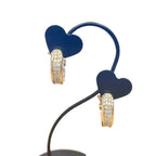 Dior Half Hoop Earrings Rhinestone Gold