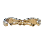Dior Half Hoop Earrings Rhinestone Gold — view 4