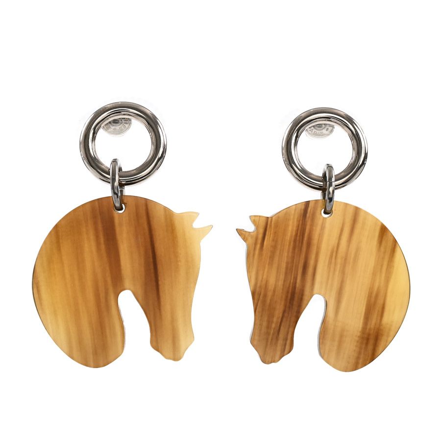 Hermes Earrings Tattasol Silver