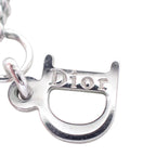 Dior Rhinestone Necklace Ribbon Motif Silver — view 9