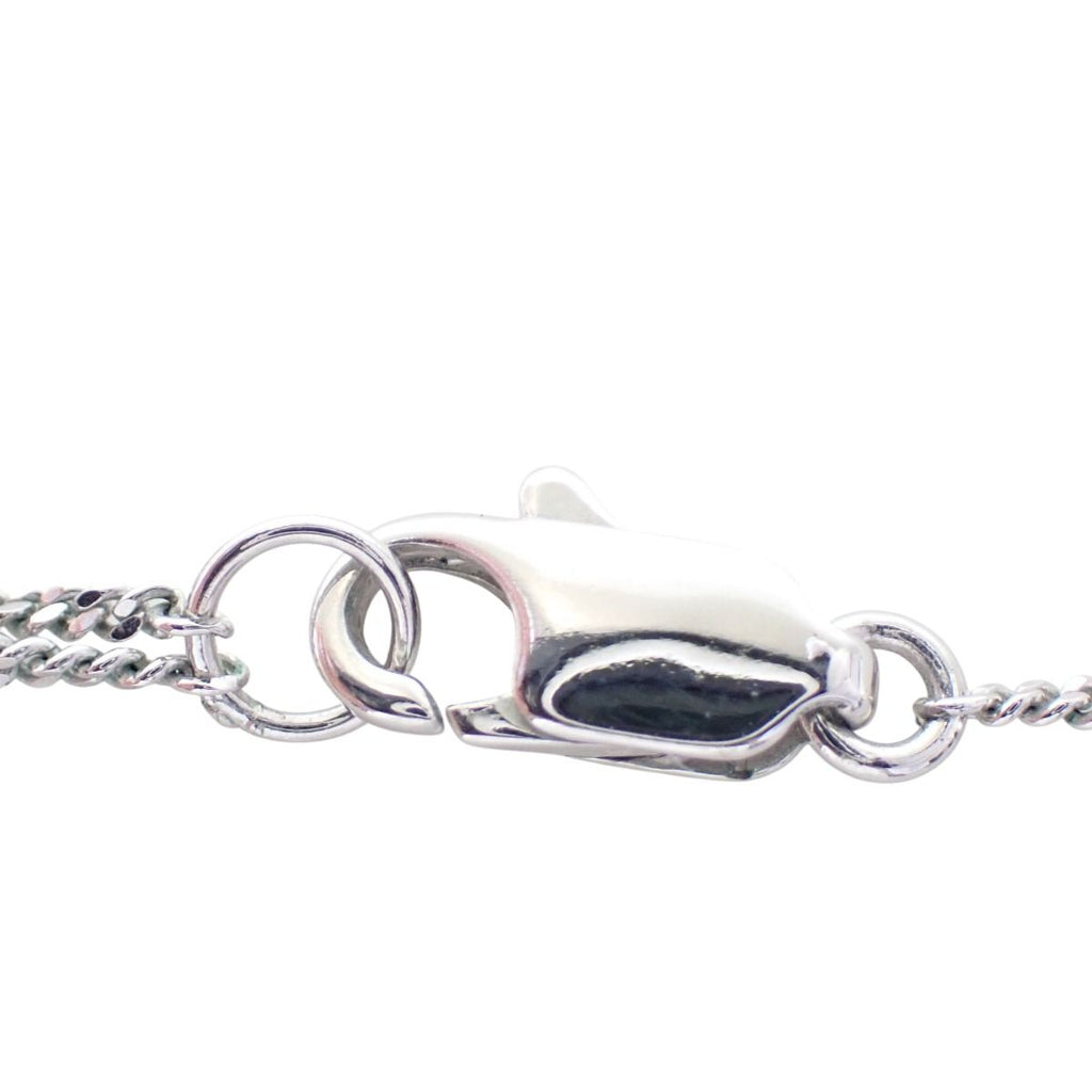 Dior Rhinestone Necklace Ribbon Motif Silver — view 8