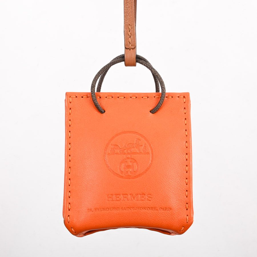 Hermes Charm Sac Orange Keychain — view 3