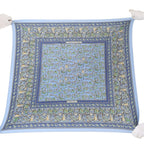 Hermes Indian Hunting Pleated Scarf Carre 90 Blue — view 4