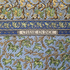 Hermes Indian Hunting Pleated Scarf Carre 90 Blue — view 7