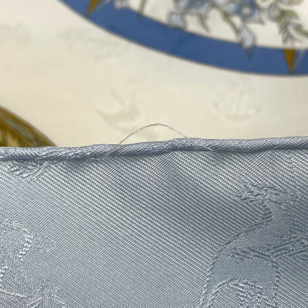 Hermes Carre 90 le Geographe Geographer Scarf Silk Blue White Multicolor — view 4