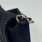 Chanel CC Logo Shoulder Bag Suede Black — view 8