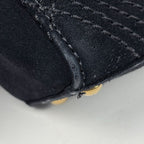 Chanel CC Logo Shoulder Bag Suede Black — view 4