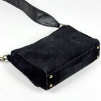 Chanel CC Logo Shoulder Bag Suede Black — view 2