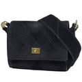 Chanel CC Logo Shoulder Bag Suede Black