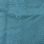 Hermes Logo Shawl Scarf Cashmere Silk Blue — view 3