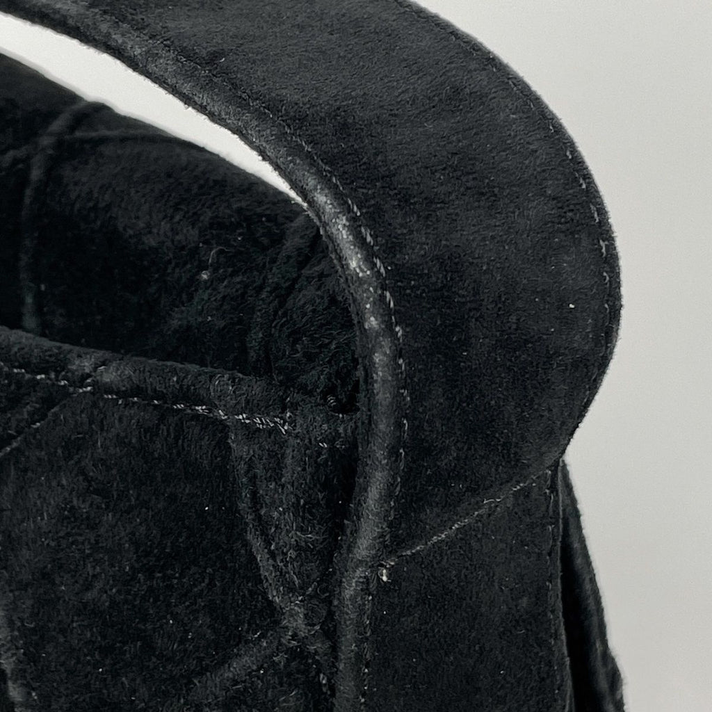 Chanel Cosmos Line Shoulder Bag CC Logo Suede Black — view 6