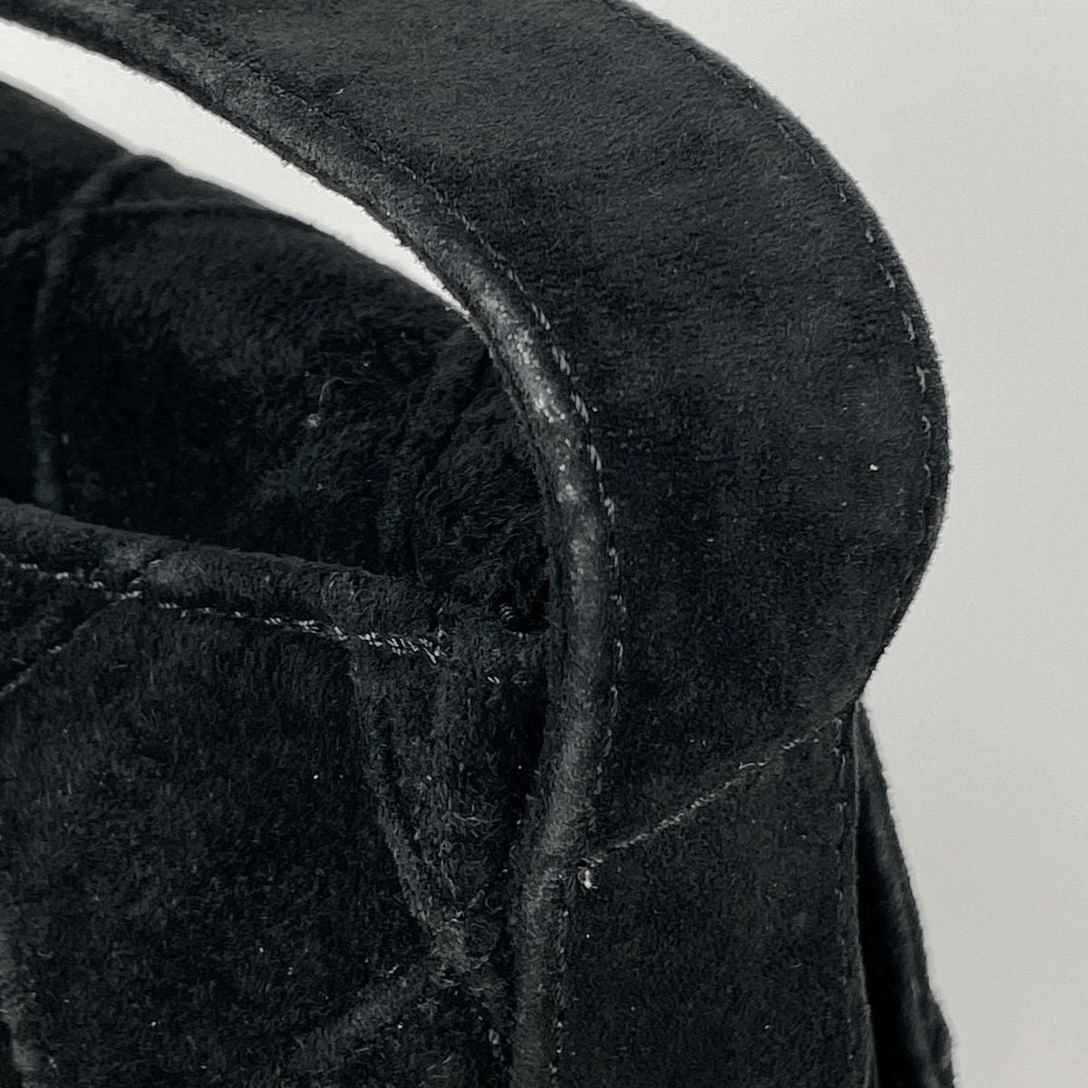 Chanel Cosmos Line Shoulder Bag CC Logo Suede Black — view 6
