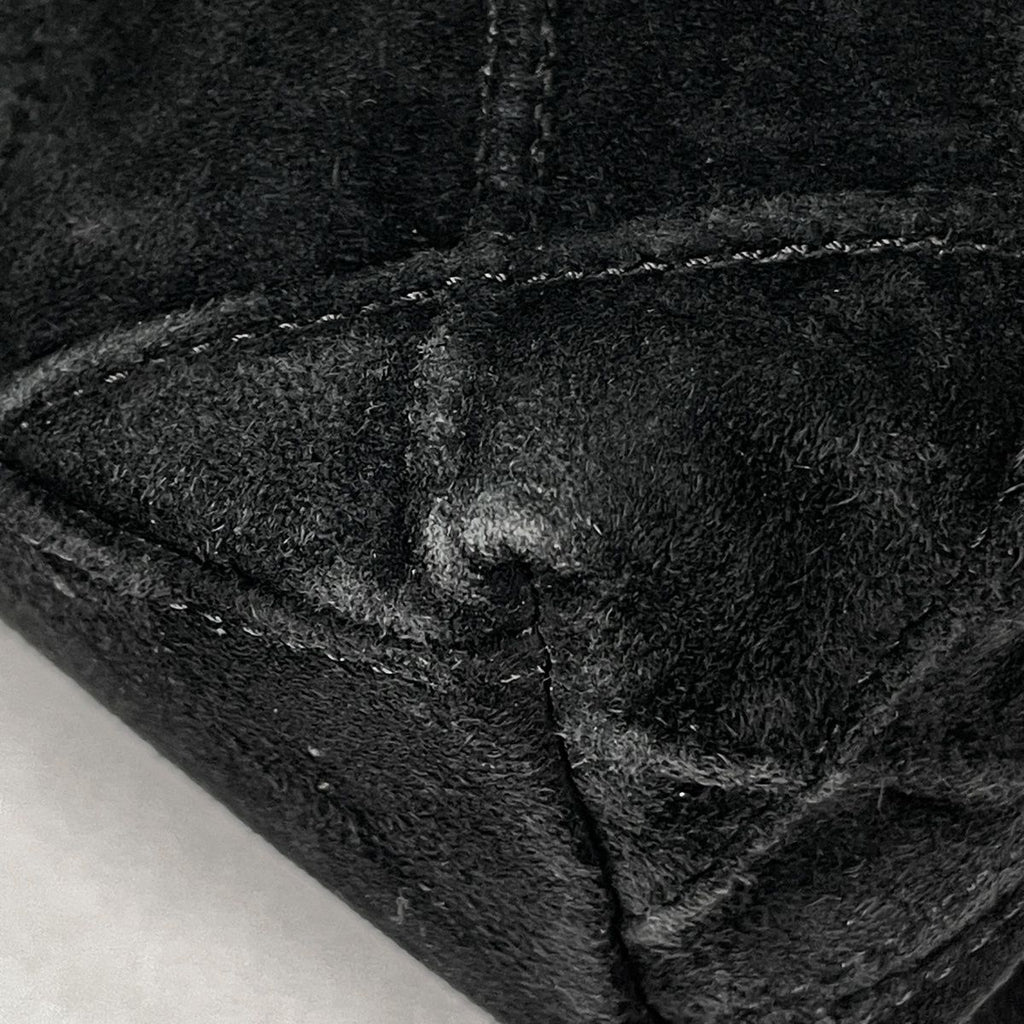 Chanel Cosmos Line Shoulder Bag CC Logo Suede Black — view 3
