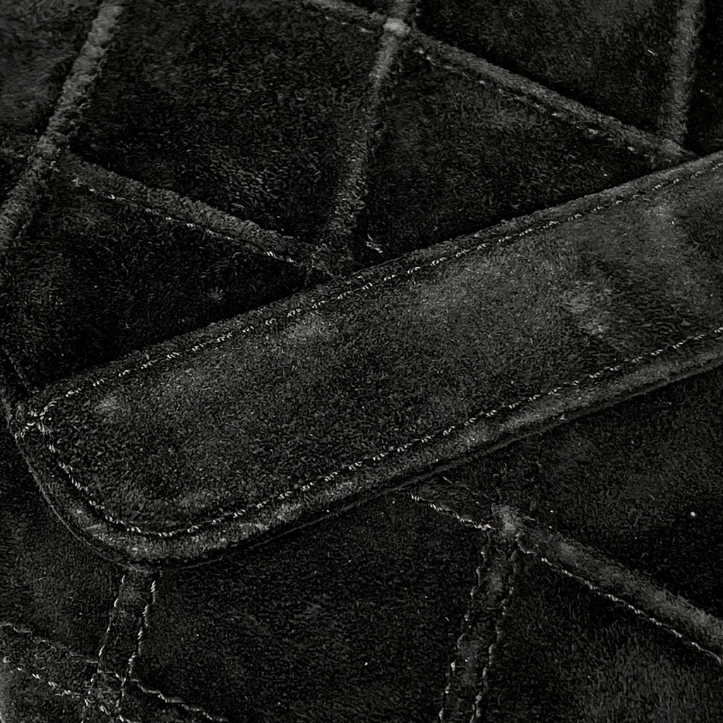 Chanel Cosmos Line Shoulder Bag CC Logo Suede Black — view 4