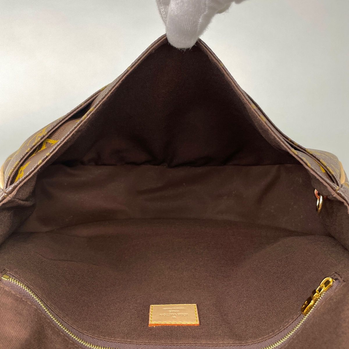 Louis Vuitton Menilmontant MM Crossbody Shoulder Bag Monogram Brown — view 8