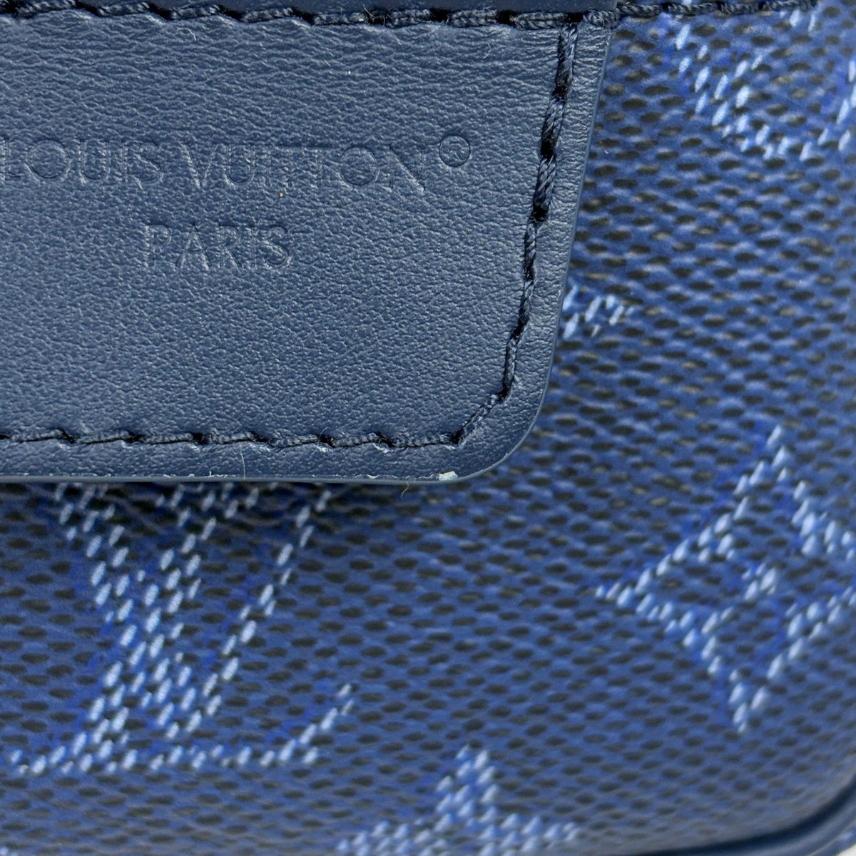 Louis Vuitton Mini Dopp Kit Monogram Heritage Leather Chien Blue Handbag — view 4