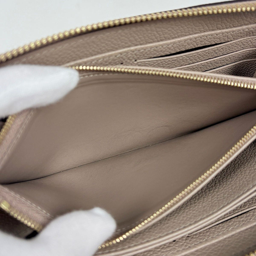 Louis Vuitton Zippy Wallet Zip Around Monogram Giant Tourterelle Cream — view 7