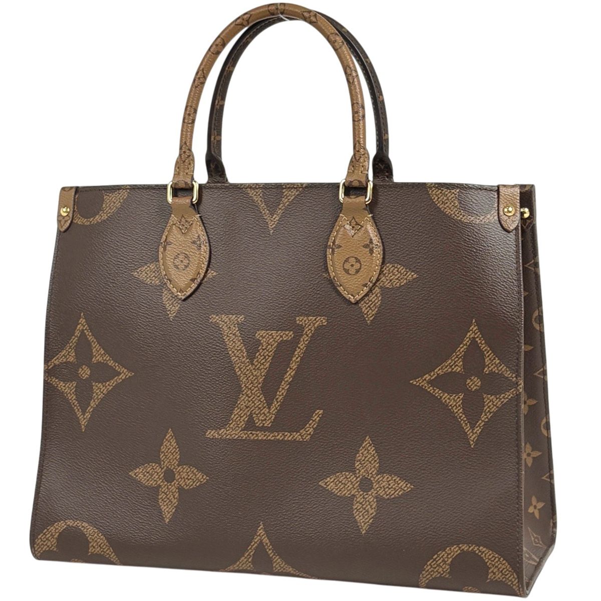 Louis Vuitton On The Go MM 2-Way Monogram Giant Tote Reverse Brown