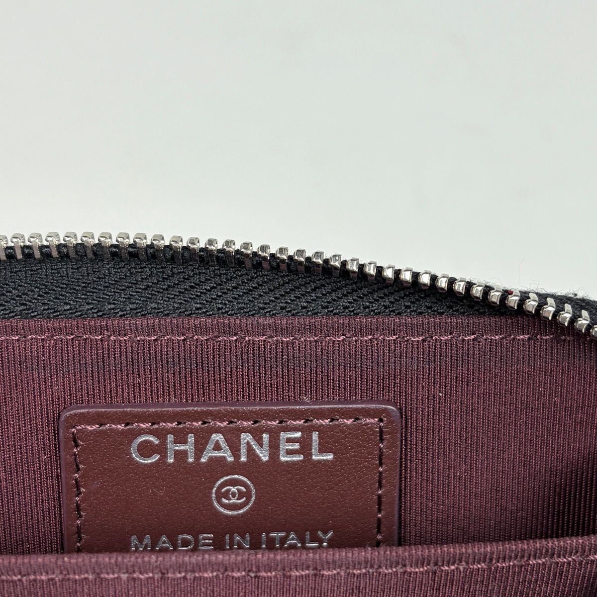 Chanel CC Logo Coin Case Card Caviar Leather Black — view 5