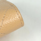 Chanel CC Logo Coin Case Card Caviar Leather Beige — view 3