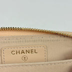 Chanel CC Logo Coin Case Card Caviar Leather Beige — view 6