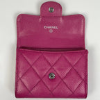 Chanel CC Logo Card Case Quilted Leather Pink — view 6