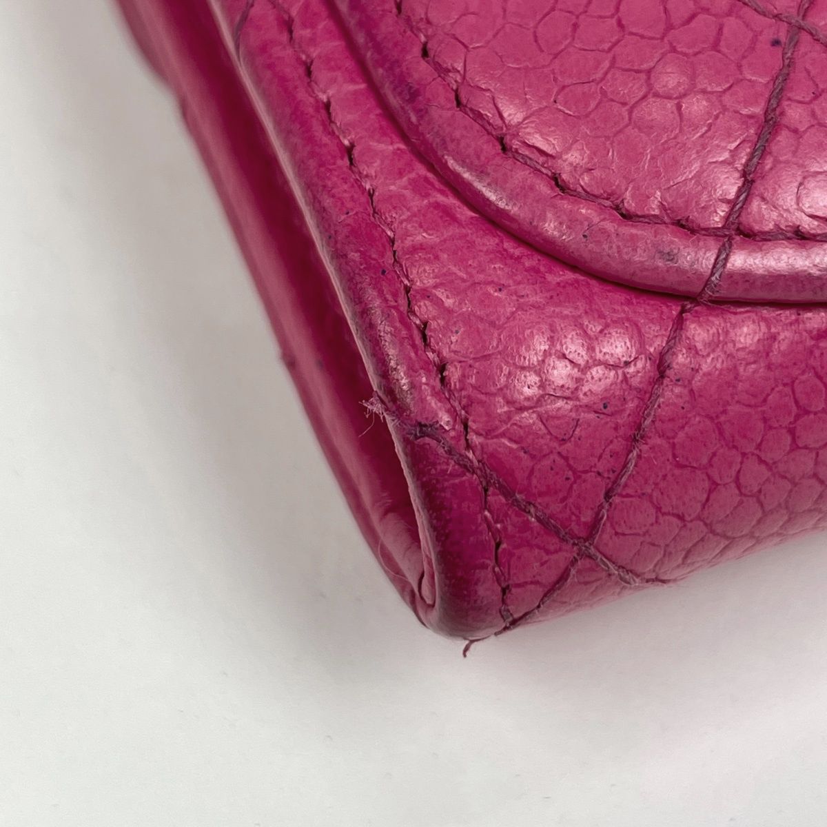 Chanel CC Logo Card Case Quilted Leather Pink — view 3