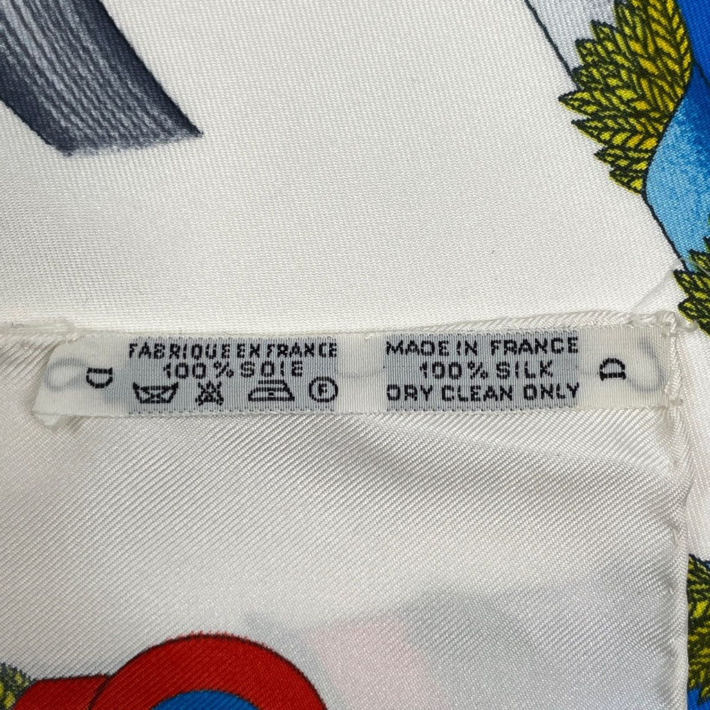 Hermes Carre 90 L'armee Imperiale Russe Russian Military Museum Scarf Silk Blue — view 2
