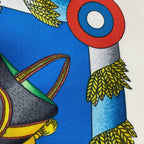 Hermes Carre 90 L'armee Imperiale Russe Russian Military Museum Scarf Silk Blue — view 5