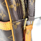 Louis Vuitton Danube Monogram Leather Brown Light Shoulder Bag Gold — view 7