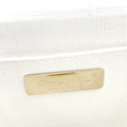 Chanel Quilted Small Box Random Lambskin White Chain Shoulder Bag Gold — view 4