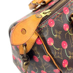 Louis Vuitton Speedy 25 Monogram Cherry Leather Brown Light Handbag Gold — view 6