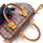 Louis Vuitton Speedy 25 Monogram Cherry Leather Brown Light Handbag Gold — view 7