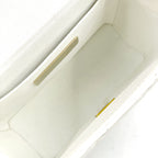 Chanel Quilted Small Box Random Lambskin White Chain Shoulder Bag Gold — view 3